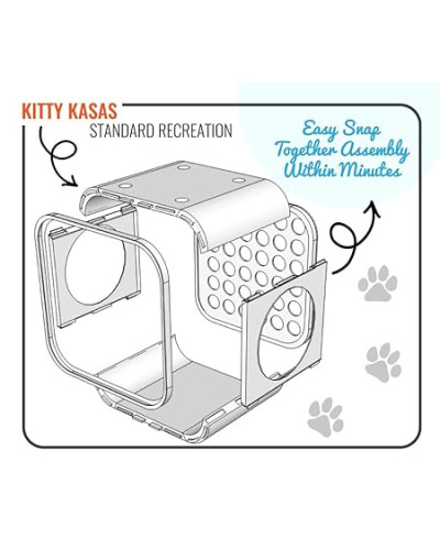 Будинок-кубик для котів Jolly Pets KITTY KASA BEDROOM 49х39х30 Білий (KKB105)