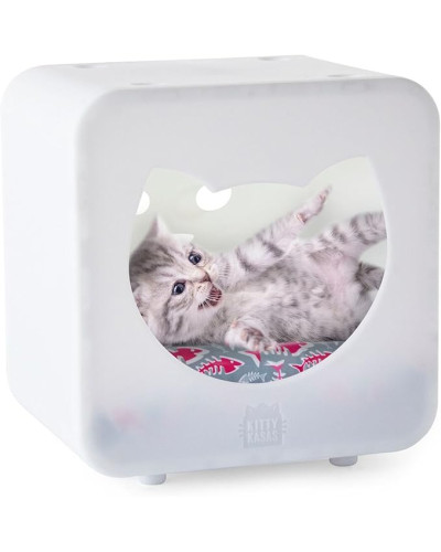 Будинок-кубик для котів Jolly Pets KITTY KASA BEDROOM 49х39х30 Білий (KKB105)