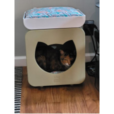 Будинок-кубик для котів Jolly Pets Kitty Kasa Bedroom 49х39х30 Сіро-коричневий (KKB116)