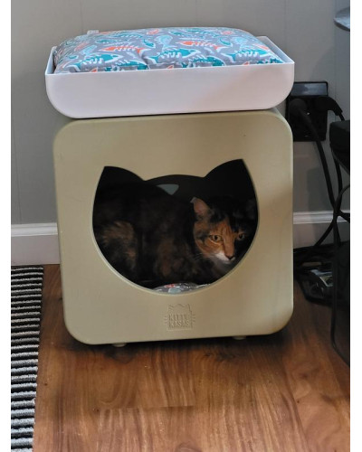 Будинок-кубик для котів Jolly Pets Kitty Kasa Bedroom 49х39х30 Сіро-коричневий (KKB116)