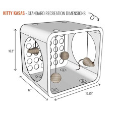 Будиночок для кішок Jolly Pets Кітті Каса Бедрум Кубик для відпочинку 39х30х42см Білий (KKR105)
