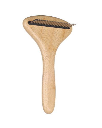 Flamingo 522390 Грабли BAMBOO для вычесывания подшерстку для собак, зубов 31шт|17х10см