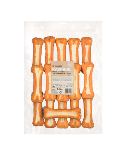 Flamingo ЖЕВАТЕЛЬНЫЕ ГОЛЫ С МЯСОМ КУРКИ 15CM 16PCS 1,6KG