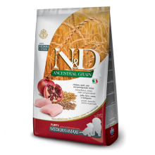 Сухой корм для щенков cредних и крупных пород Farmina N&D Low Grain CHICKEN & POMEGRANATE PUPPY MEDIUM & MAXI 2,5 kg 36179