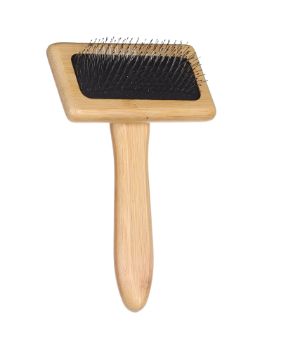 Flamingo 522388 Щетка-пуходерка BAMBOO для собак, M|15,3Х9,5см