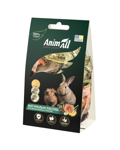 AnimAll Лакомство для грызунов, 50 г. Сушеный овощной микс с сельдереем