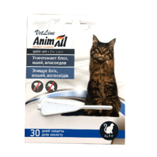 AnimAll VetLine SPOT-ON - краплі від бліх, кліщів, волосоїдів для котів від 4 кг (1,0мл)