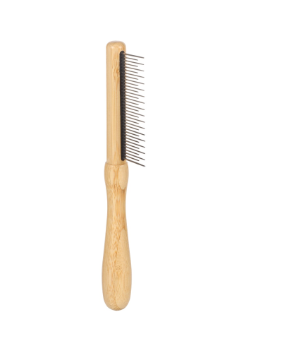 Flamingo 523066 Расческа BAMBOO с короткими/длинными зубчиками для собак, зубов 17/18шт|21х4,1см
