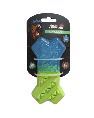AGrizZzly 9680 Охлаждающая игрушка для зубов Холодная кость, blue/green