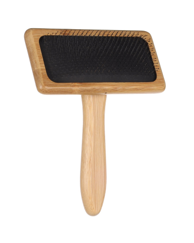 Flamingo 522389 Щетка-пуходерка BAMBOO для собак, L|16Х12,2см