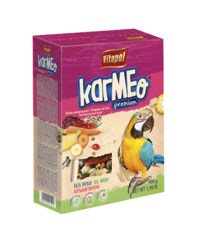 ВИТАПУЛ корм KARMEO Д/ПОПУГ большой.900г 2700К (8 шт в упак)