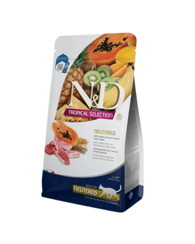 Сухий корм для стерилізованих котів Farmina N&D TROPICAL SELECTION LAMB NEUTERED з ягням та тропічними фруктами, 10 kg, 42149