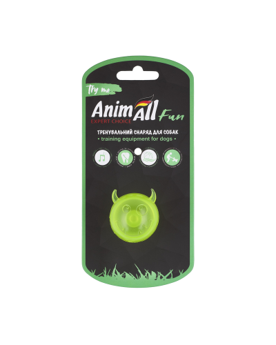 AnimAll Fun мяч чертик с пищалкой 45 мм желтый