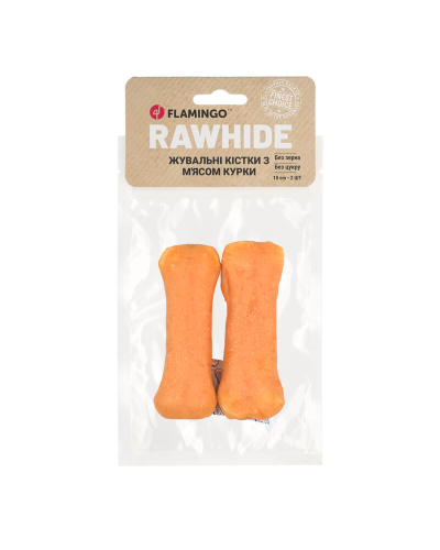 Flamingo ЖЕВАТЕЛЬНЫЕ КОСТИ ДЛЯ СОБАК С МЯСОМ КУРКИ 2ST 10CM 120g