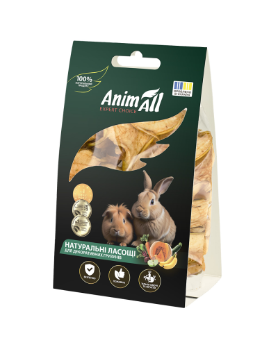 AnimAll Лакомство для грызунов, 25 г. Сушеное яблоко