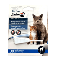 AnimAll VetLine SPOT-ON - краплі від бліх, вошей і волосоїдів для котів до 4 кг (0,5мл)
