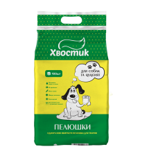 Пелюшки Хвостик 60х90 см / 100 штук, (4 шт/ящ) (Х/4/60)