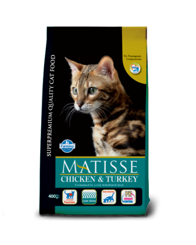 Сухой корм для кошек Farmina MATISSE CHICKEN & TURKEY с курицей и индейкой 400 г 16102