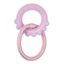 AGrizZzly Baby 0402 Игрушка Осьминог с канатом, розовая лаванда, (13,5х12,8х2,6 см)