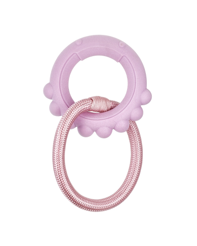 AGrizZzly Baby 0402 Игрушка Осьминог с канатом, розовая лаванда, (13,5х12,8х2,6 см)