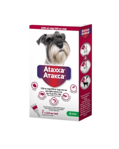Ataxxa by KRKA - Атакса краплі від бліх, кліщів і комарів для собак, 10-25кг