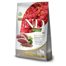 Сухой корм для стерилизованных собак cредних и крупных пород Farmina N&D QUINOA NEUTERED утка, киноа, брокколи и спаржа, 2,5 kg 40169