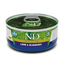 Влажный корм для кошек Farmina N&D Grain Free PRIME LAMB ADULT с ягненком, черникой 70 г 02062