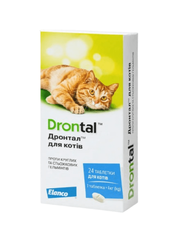 Drontal таблетки від гельмінтів для котів 24 таблетки