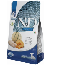 Сухий корм для цуценят малих порід Farmina N&D Grain Free OCEAN COD, PUMPKIN & CANTALOUPE MELON PUPPY MINI з тріскою та динею 800 gr 38784
