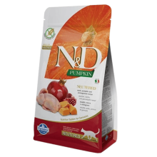 Сухий корм для стерилізованих котів Farmina N&D Grain Free PUMPKIN QUAIL & POMEGRANATE NEUTERED ADULT з перепілкою та гарбузом 5 kg 36803