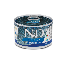 Вологий корм для собак малих порід Farmina N&D Grain Free OCEAN SALMON & COD ADULT MINI з лососем та тріскою, 140 г 02222