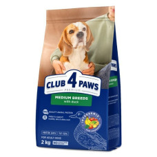 Club 4 Paws Premium Medium Breeds сухий корм для собак 2 кг - качка