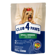 Club 4 Paws Premium Small Breeds сухой корм для собак 900 г - утка