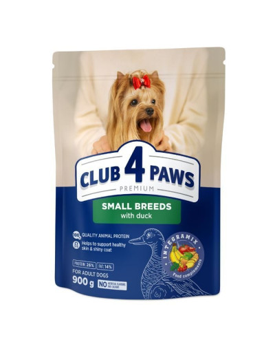 Club 4 Paws Premium Small Breeds сухий корм для собак 900 г - качка