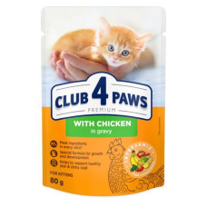 Club 4 Paws Premium вологий корм для кошенят 80 г - курка