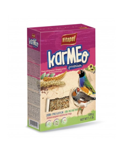ВИТАПУЛ корм KARMEO премиум д/зебр. амадинов и экзот. птиц, 500г, 2303