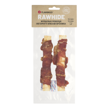 Flamingo ЖЕВАТЕЛЬНЫЕ РЕБЕРЯ ДЛЯ СОБАК ОБОБРНУТЫЕ МЯСОМ КРОЛИКА 17CM 2ST 110GR