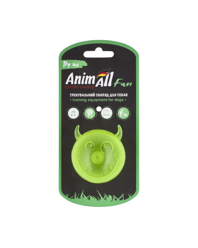 AnimAll Fun мяч чертик с пищалкой 65 мм желтый