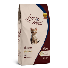 Повнораціонний корм для кошенят How Meow Adult Kitten з куркою 2кг