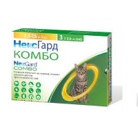 NexGard Combo (Нексгард Комбо) спот-он краплі від бліх, кліщів та гельмінтів для котів  2,5-7,5 кг (L)