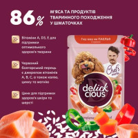 Delickcious Chef's Menu вологий корм для собак 85 г - курка