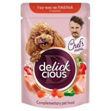 Delickcious Chef's Menu вологий корм для собак 85 г - курка