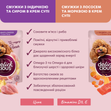 Delickcious набір вологого корму для собак 4 шт х 85 г - асорти