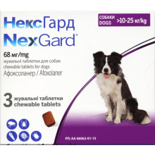 НЕКСГАРД 10-25кг (L) от блох и клещей (упаковка 3 таб)