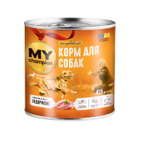 Мой чемпион. Влажный корм для собак кусочки с Индейкой 415г