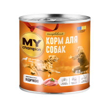 Мій чемпіон. Вологий корм для собак шматочки з Індичкою 415г