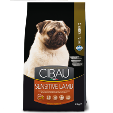 Сухой корм для собак мелких пород Farmina CIBAU SENSITIVE ADULT MINI с чувствительным пищеварением с ягненком 2,5 кг. 30986