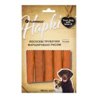 Flamingo Лососевые трубочки фаршированные рисом для собак 75 GR