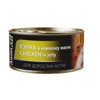 АнимАлл влажный корм для кошек Курица в нежном желе 85г