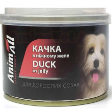 АнимАлл влажный корм для собак Утка в нежном желе 195г